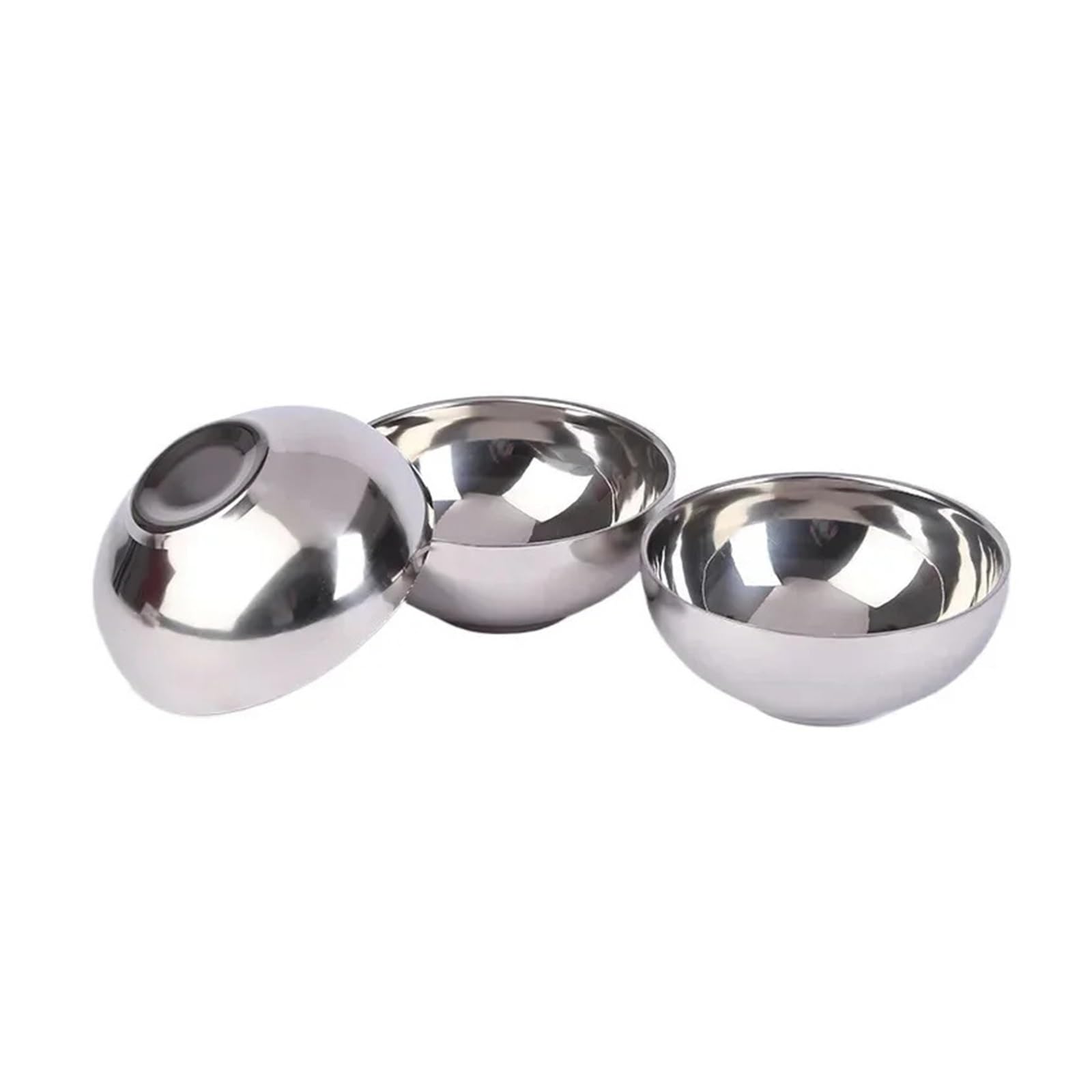 Bols en inox isolants par 3 pour soupes et repas de cantine