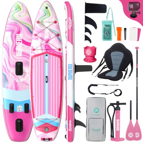 Niphean (Extra Groß) Stand Up Paddling Board, SUP für 2+1 Personen/Familien, SUP Board mit (Anfängergeeignet) Balancierflügel, wasserdichte Handyhülle, Stand Up Paddle Board for Adults, Geschenkideen