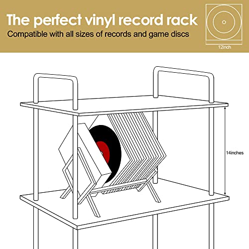 Ivinta 4 Tier Bookshelf, Wood And Metal Bookcases Furniture, Modern Narrow Book Case, Home Décor Shelving Unit For Living Room, Home Office, Plant Flower Stand Storage Rack, White Marble Gold #TOP5