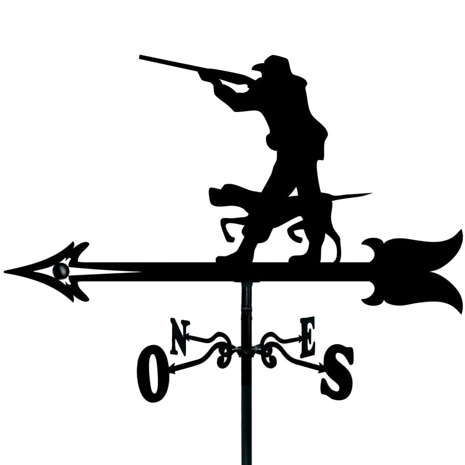 Veleta de viento de metal con cazador para decorar el jardín y el patio de tu granja 8