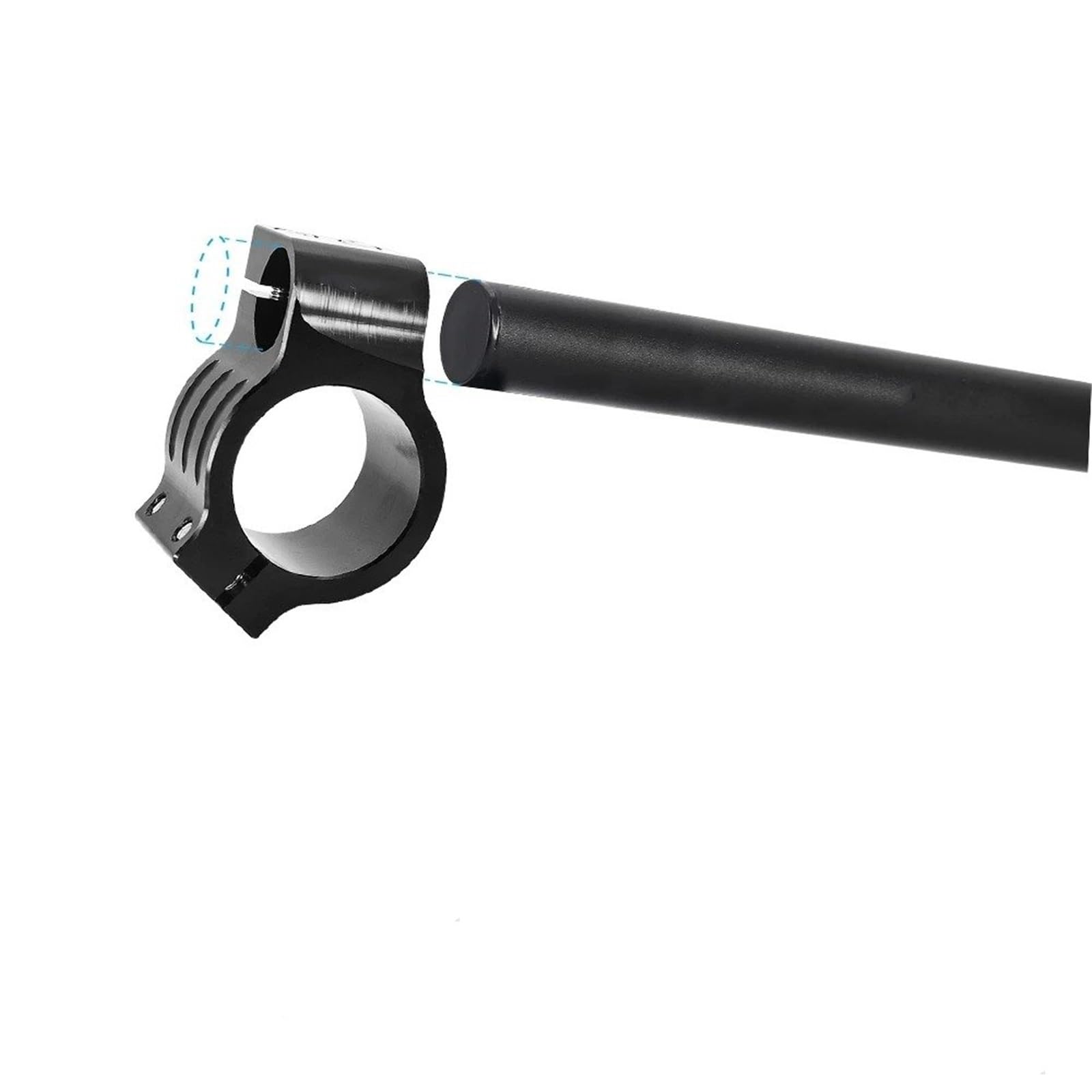 Elevador de Manillar Moto Manillar Universal Aleación Aluminio Color Negro Mate CNC Carreras 31MM- 51MM 37MM 41MM con Clip Elevador Horquilla Regular