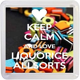 Keep Calm and Love Liquorice Allsorts - Medium Square Acrylic Coaster