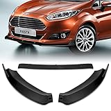 Q1-Tech Front Bumper Lip fit for compatible with 2014-2019 Ford Fiesta, Front Bumper Lip Spoiler Air Chin Body Kit Splitter, Unpainted Matt Black ABS, STP-Style)