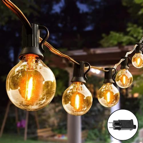 Chronos G40 Outdoor String Lights 100Ft – IP44 Waterproof Globe LED Bulbs with Edison Filament | Weatherproof Patio Lights for Garden, Backyard, Terrace & Party Decor-image-11