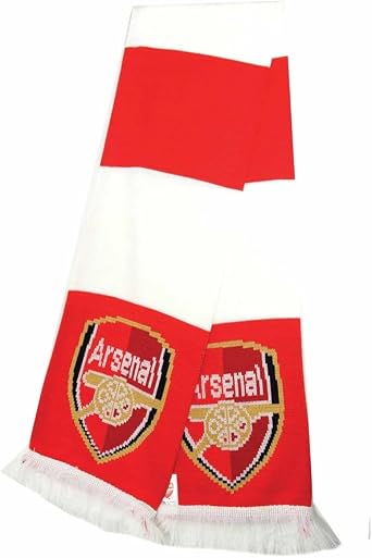 Arsenal FC Bar Scarf One Size Red/White