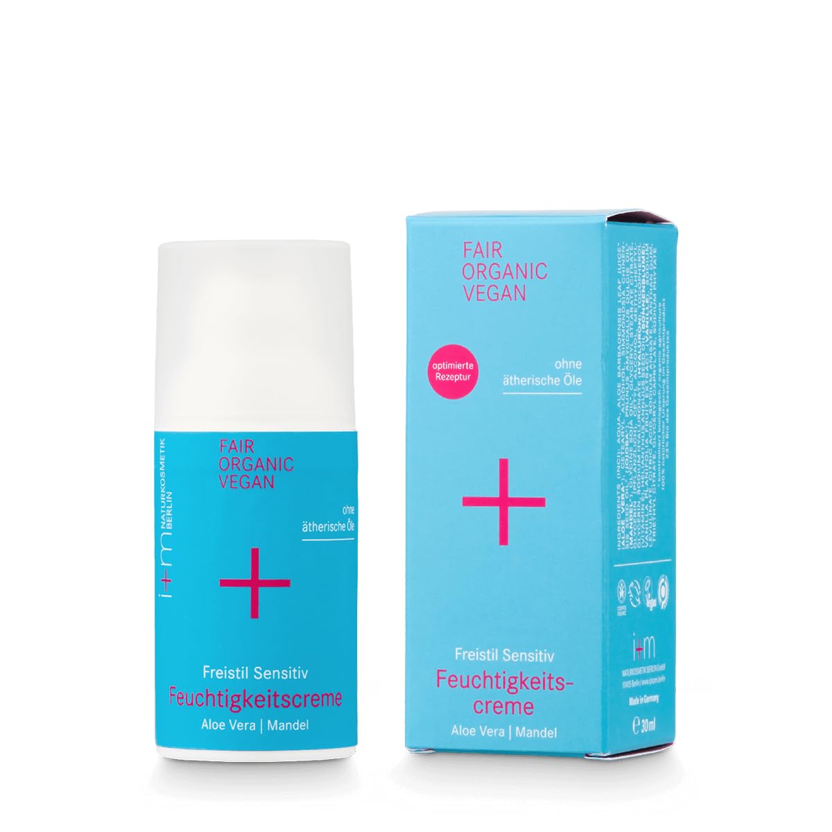 i+m® Feuchtigkeitscreme 30ml · BIO Gesichtscreme für sehr trockene Haut · Mit Hyaluron & Aloe Vera · Feuchtigkeitsspendende Gesichtspflege · Ohne Parfum & Zusatzstoffe, Vegan Naturkosmetik
