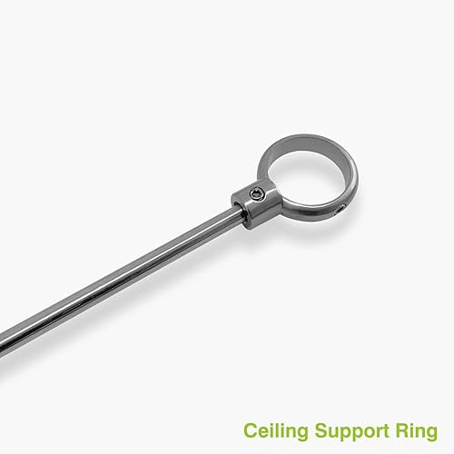 Miniatura 10 de Naiture - Soporte de techo estándar de acero inoxidable de 36 pulgadas con bucle de 1 pulgada, acabado negro