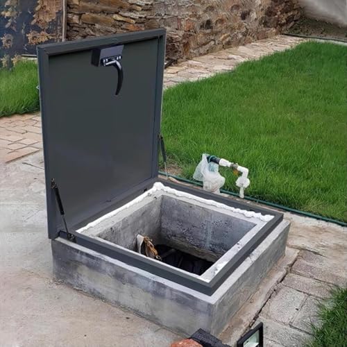 Rainproof Roof Hatch Cover - Heavy Duty Steel Access Door Anti-Theft Skylight Large 60x70cm Commercial Grade Manhole Security Hatch for Attics and Roofs