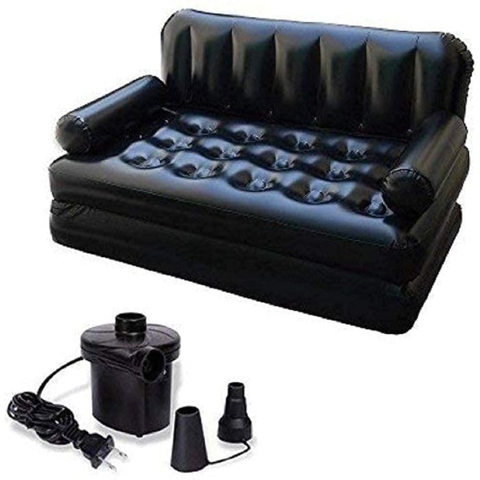 Hellion 5-in-1 Inflatable Air Sofa Bed with Electric Pump | Queen Size 200 x 190 cm Convertible Air Couch-image-36