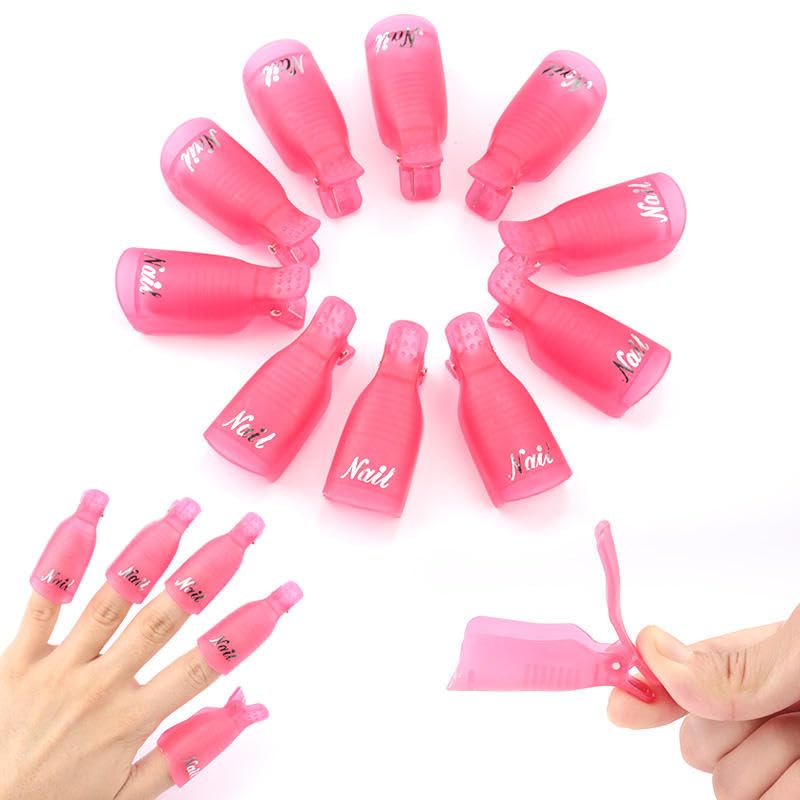 Acrylic Gel Polish Clips, Nail Clip Nail Art Gel Polish Remover Plastic，5 PCS Gel Polish, Nails Art Gel Cap Soak Off Clip UV Manicure Acrylic Nails Wrap Tool 1pc, Multi Color.-image-28