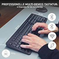 CHERRY Stream Keyboard Ultimate, Kabellose Tastatur, Deutsch, Schwarz – Ansicht 2