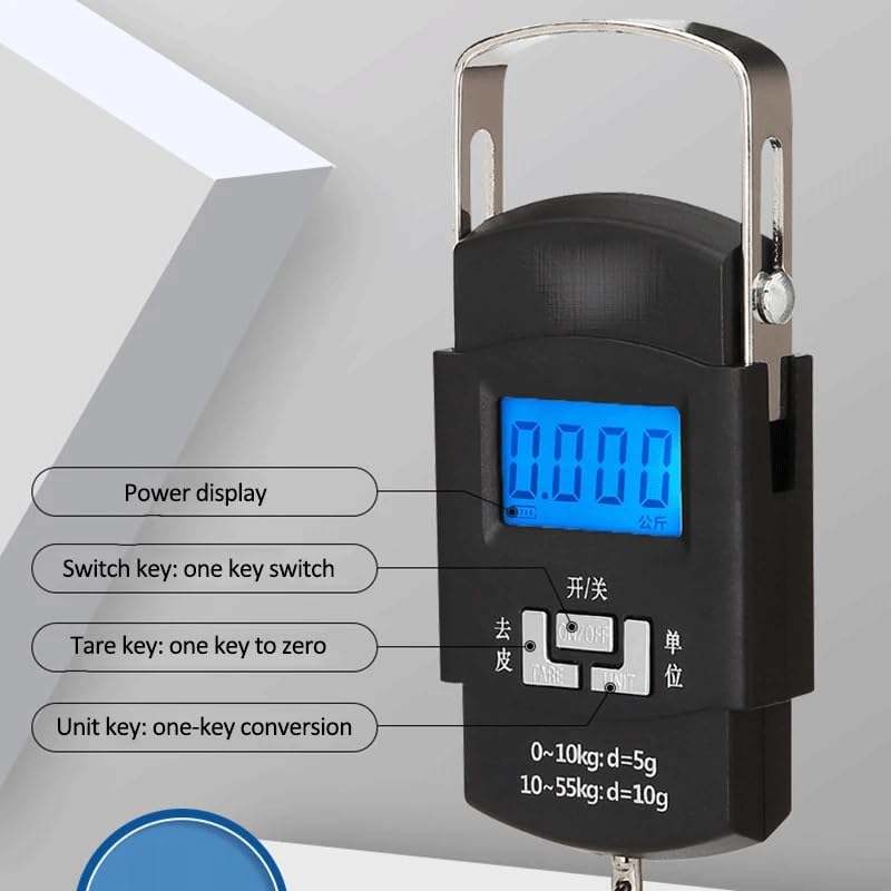 55kg/10g Charging Electronic Digital Scale Hanging Hook Fishing Travel Precision image 5