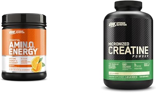 Amino Energy - Pre entrenamiento con té verde, BCAA, aminoácidos, creatina monohidrato en polvo micronizada y apto para dieta cetogénica, sin sabor,