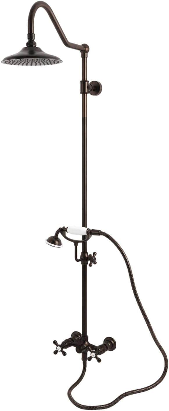 Kingston Brass CCK3665AX Kingston Wall Mount Rain Drop Shower System, Oil Rubbed Bronze