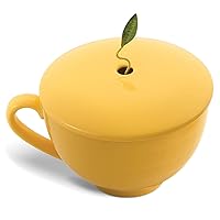 Vista 5 de Tea Forte Paradis Juego de regalo de té premium de 3 piezas con taza de café amarilla de mango, bandeja de té y 10 bolsas de infusor de té