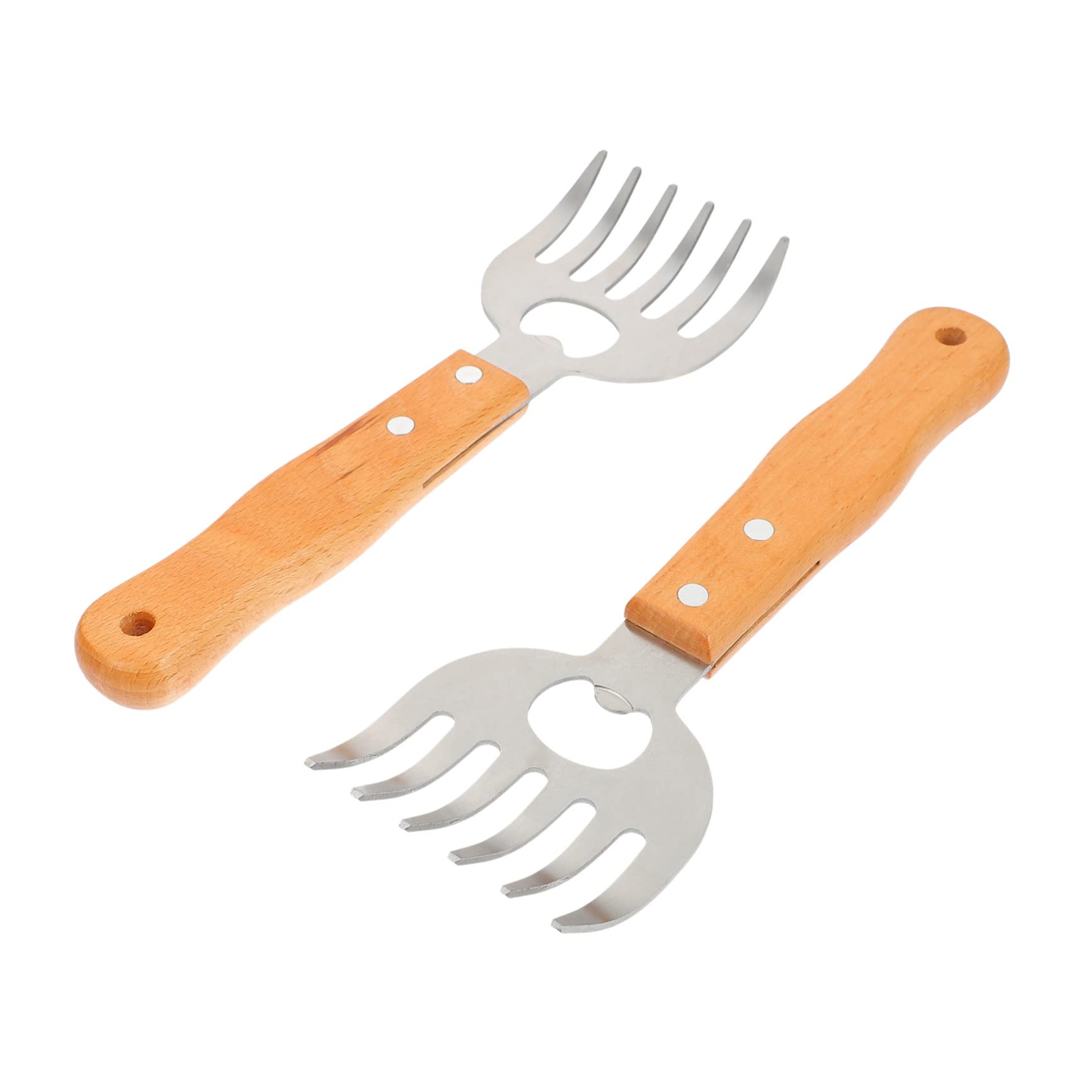 HANABASS 2pcs BBQ Meat Shredding Claws Handle - Bear Meat Dividers for Easy Shredding for Pulled Pork Chicken Beef and More