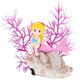 Aquarium Meerjungfrau mit Korallenstatue Weihnachten Mottoparty Kunstharz