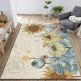 Bluege - Tappeto floreale lavabile, multicolore, per soggiorno, camera da letto, sala da pranzo, 185 x 245 cm, decorazione per la casa, 1,8 x 2,4 m