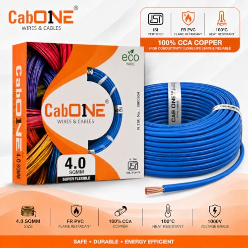Image of CabONE 4.0 sq /mm (90 Metres) Multi Strand House Wire FR PVC (56 Wire) House Fitting