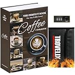 Coffre-fort à livre avec serrure à combinaison, coffre-fort caché (24,1 x 15,7 x 5,6 cm) avec sac ignifuge, coffre-fort secret pour dérivation secrète, boîte de rangement cachée pour argent liquide