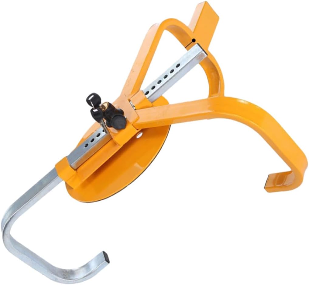 Car Parking Wheel Lock Tri Fork Anti-Theft Clamp with Cover for Wheel Protection Easy Operation Safety Lock for Cars and SUVs Yellow