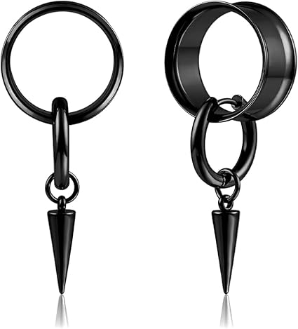 Dilatatori Per Orecchio DOEARKO - Acciaio Chirurgico 316L, Nero, Misure 8-16mm, Per Uomo E Donna