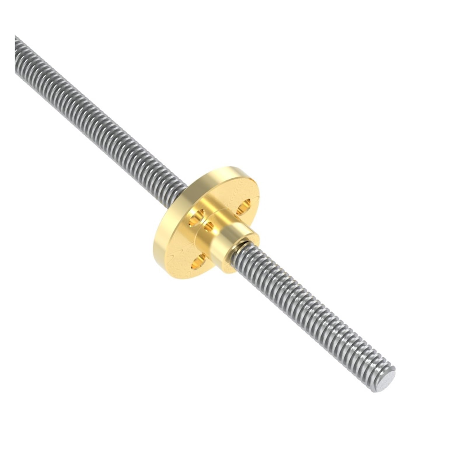 Drukarka 3D T5 śruba pociągowa, gwint 5 mm, prowadnica 6 mm, długość 100 mm, 150 mm, 200 mm, 250 mm, z miedzianą nakrętką (250 mm)