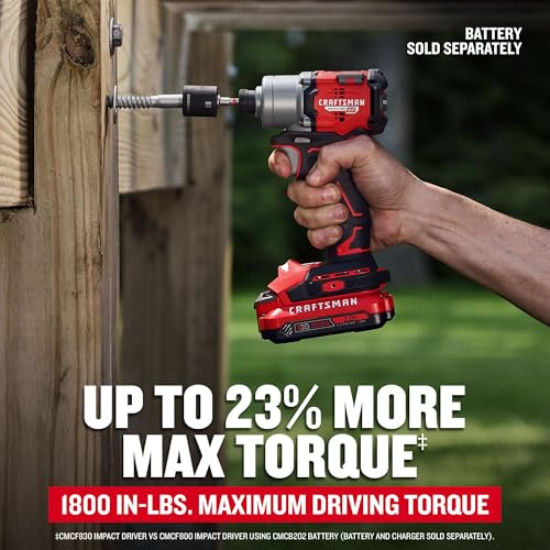 CRAFTSMAN V20 BRUSHLESS RP Cordless 1/4-in. Impact Driver (Tool Only) (CMCF830B) thumbnail 3
