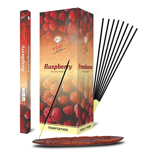 Flute Raspberry Charcoal Incense Sticks, Assorted Fragrances (Square Pack -200 Sticks Total) #TOP2