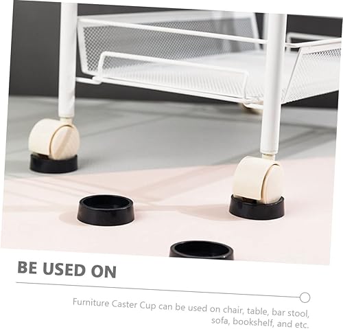 Miniatura 2 de DOITOOL 4 unidades de ruedas antideslizantes para muebles, protectores de suelo para patas de silla, almohadillas de fieltro para sillas de madera,
