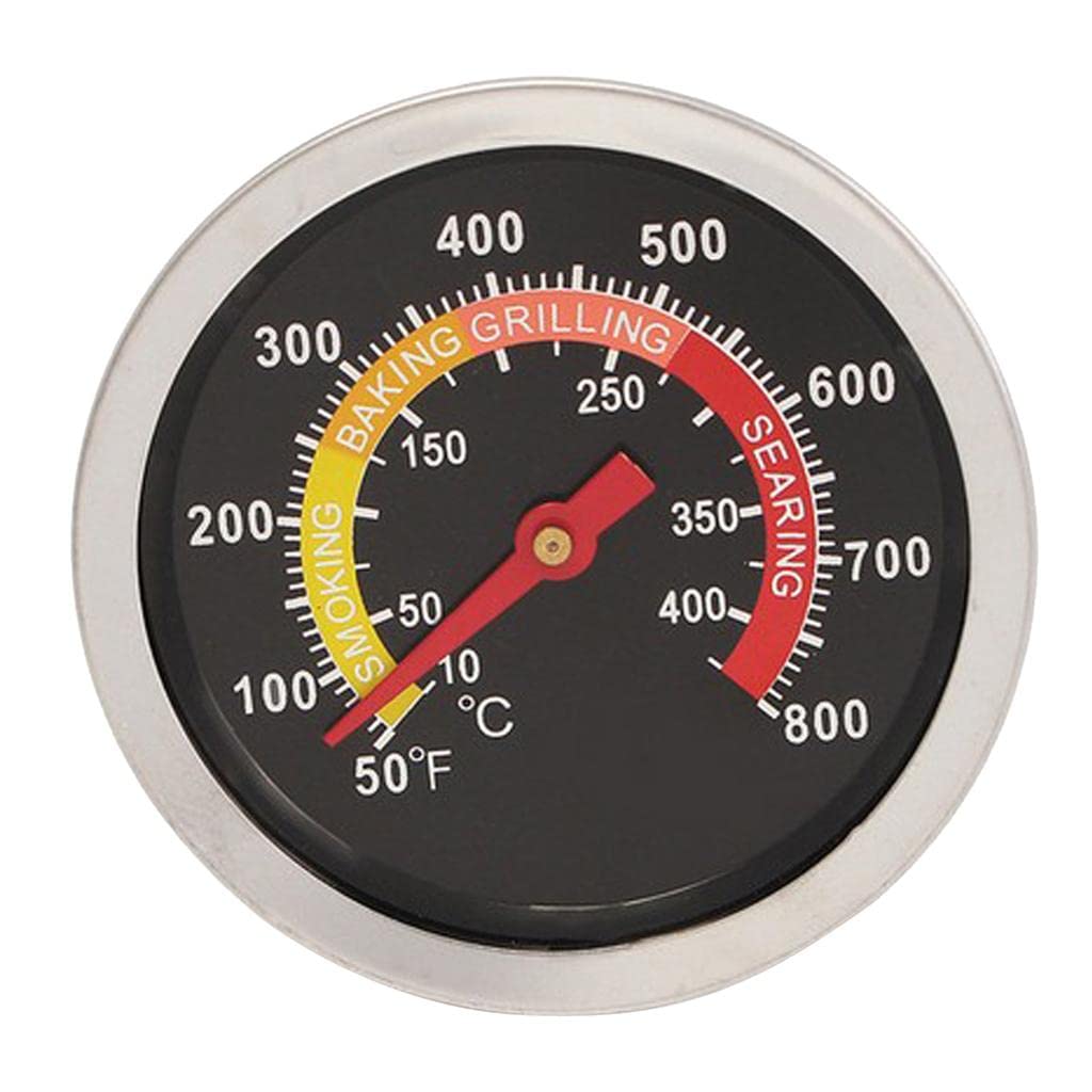 UJEAVETTE Stainless Steel BBQ Smoker Grill Thermometer Temperature Gauge 10-400 Degree