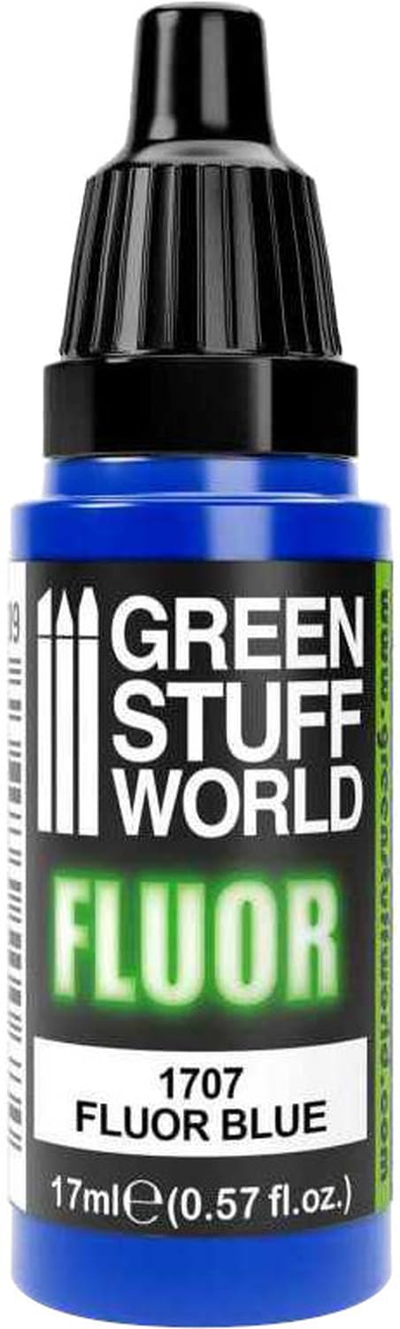Green Stuff World Blue Fluor Model Paint 17ml 1707