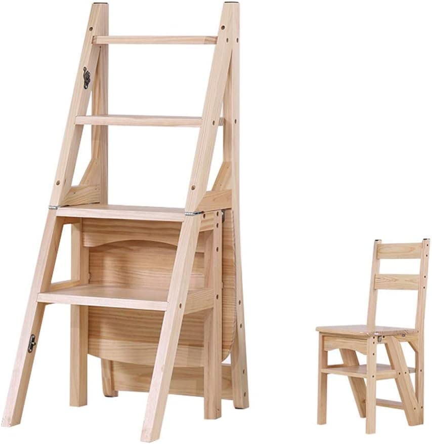 Escabeau en bois de pin OKUOKA : la chaise escalier robuste et élégante