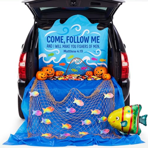 CrystalSylara 20 Pcs Halloween Religious Trunk or Treat Car Decorations Kit