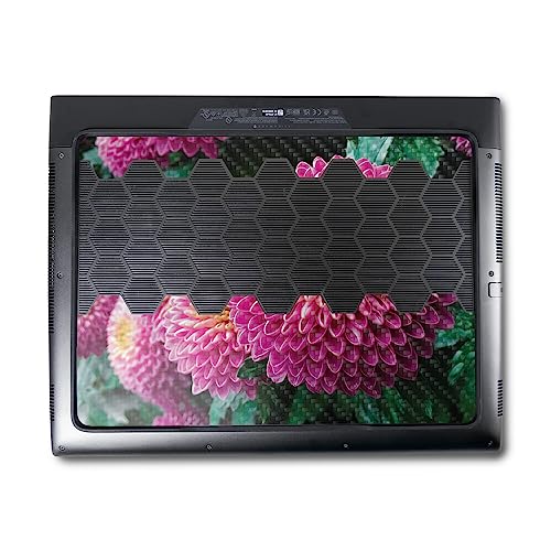Image of MightySkins Carbon Fiber Skin Compatible With Alienware M18 R1 (2023) Full Wrap Kit - Chrysanthemum | Protective, Durable Textured Carbon Fiber Finish | Easy To Apply & Change Styles | Made in the USA