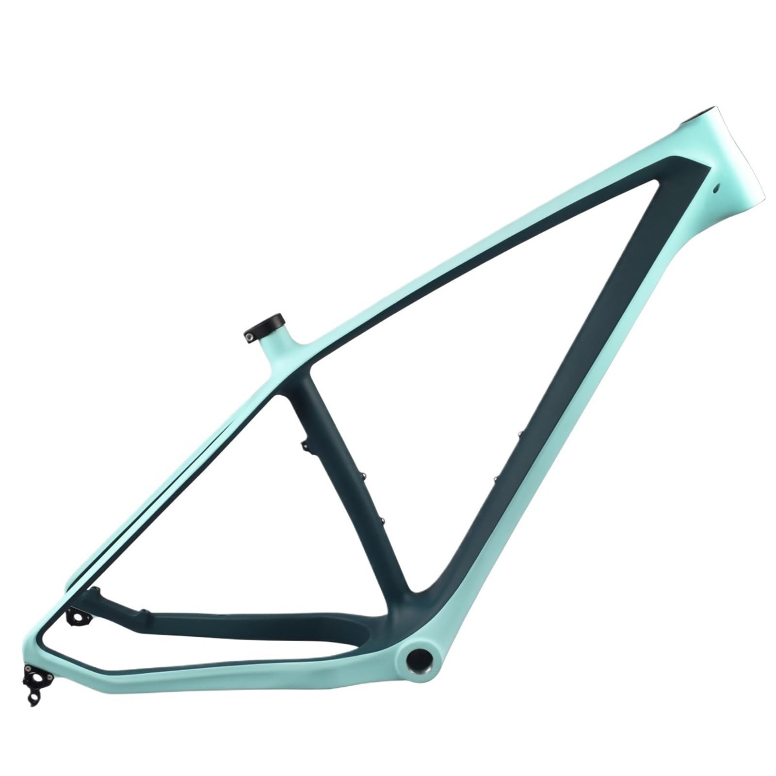 Kompatibel mit 26ER x 12,7 cm Carbon-Fat-Bike-Rahmen, BSA Steckachse 197 x 12 mm Snowbiking-MTB-Rahmen-Set (hellblau, 45,7 cm matt)