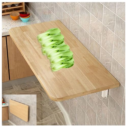Table pliante murale de qualité en bois massif premium 60 cm
