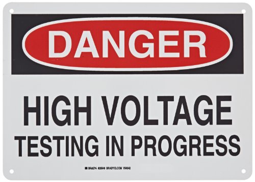 Panneau danger électrique en plastique rigide Brady 25,4 x 35,6 cm haute visibilité