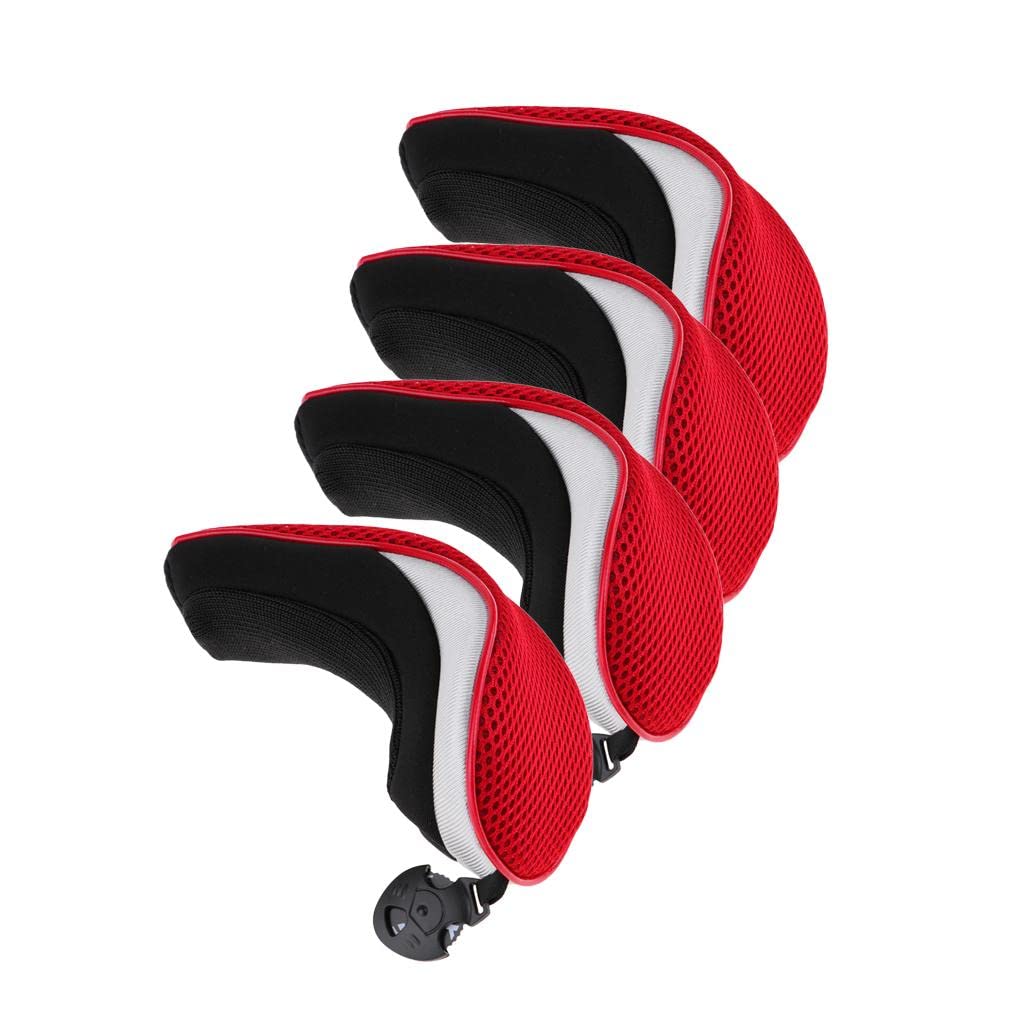 Perfeclan 4X Golf Club Rescue Headcover Hybrid Utility Head Head Cover con Etiqueta No. - Rojo