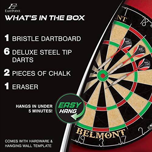 Eastpoint Sports Belmont Bristle Dartboard And Cabinet Set - Features Easy Assembly - Complete With All Accessories #TOP1