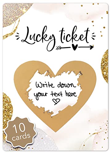 Cartes à gratter JoliCoon ticket porte-bonheur pour une fête de famille