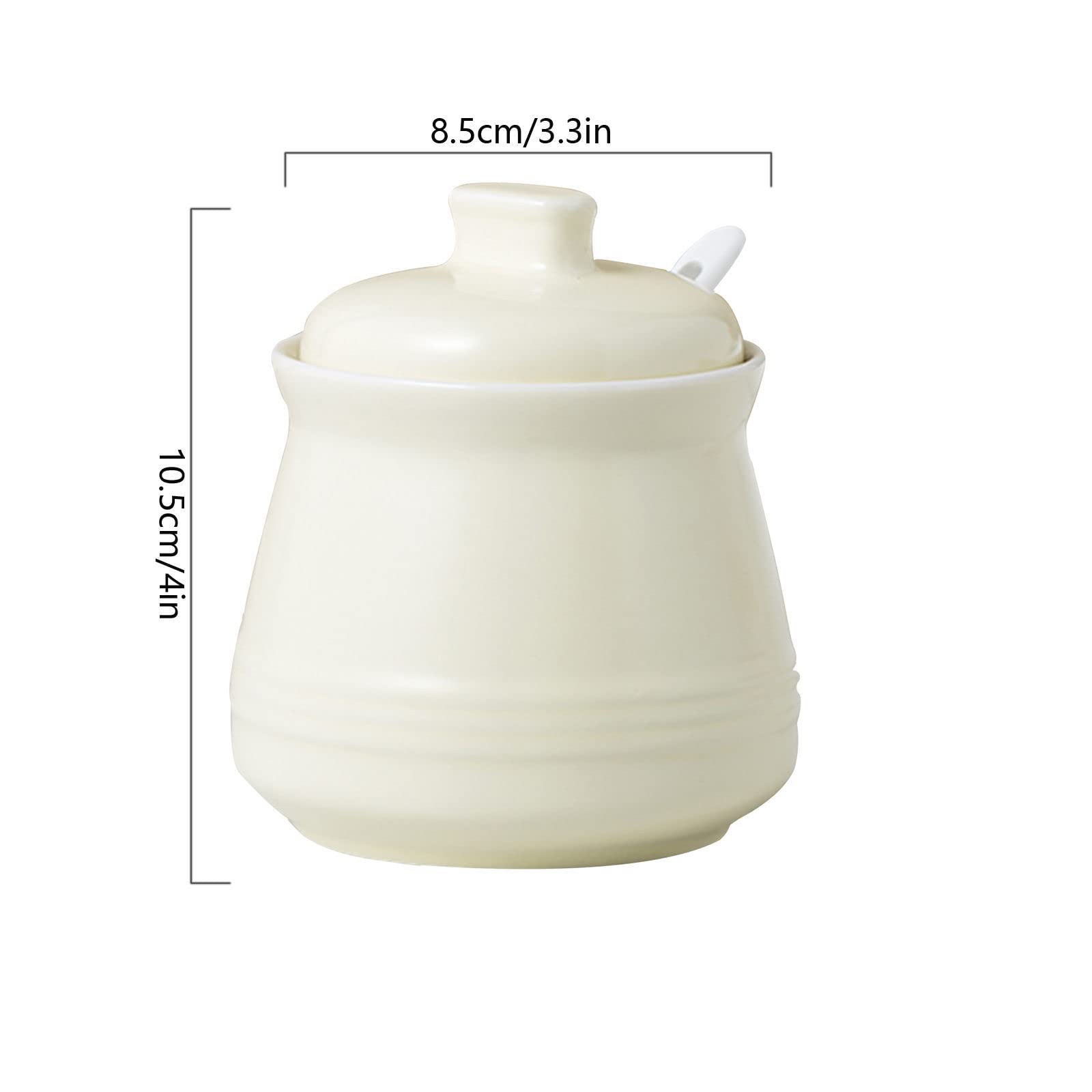 Tarro de especias de porcelana, azucarero, azucarero con tapa, bote de condimento for sal de azúcar, tarro de almacenamiento de azúcar, azucarero, recipiente de azúcar, tarro de especias, azucarero ve