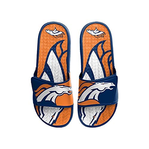 Image of FOCO mens NFL Team Logo Athletic Sport Shower Flip Flop Sandals Gel Slides