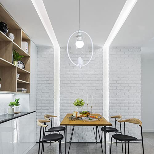 Pendentif léger de cuisine îlot suspendu en verre Edison E26 E27
