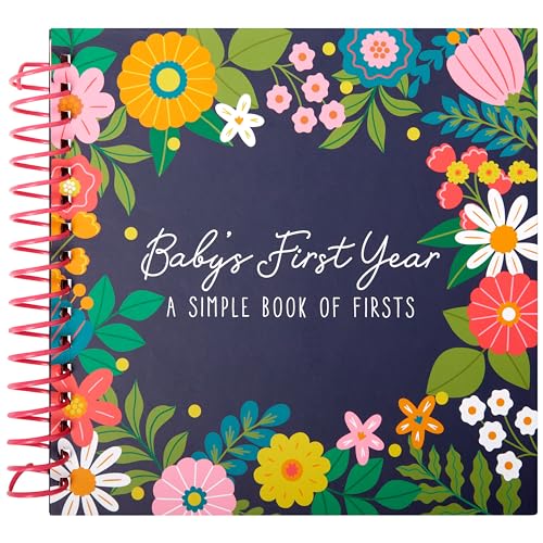 C.R. Gibson Blooming Beginnings Gender Neutral Baby Photo Album Book, Holds 64 Photos, 8.5' x 9', Multicolor