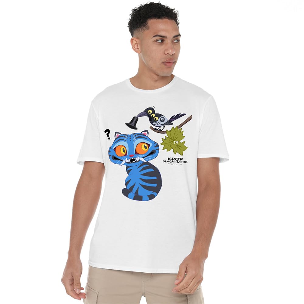Kpop Demon Hunters Derpy and Sussie Hat Unisex T Shirt, White, XXX-Large