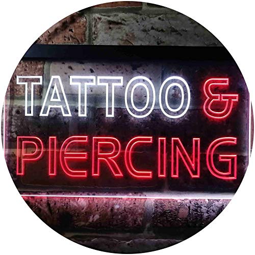 ADVPRO Tattoo Piercing Shop Illuminated Dual Color LED Enseigne