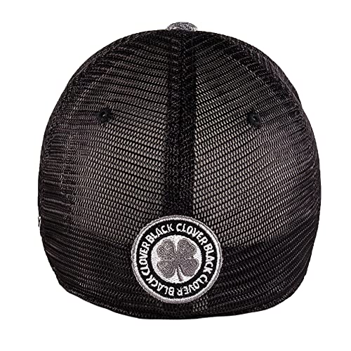 Black Clover Lucky Heather Mesh Grey Flex Cap, Black/Grey/Black Mesh (L/Xl) #TOP2