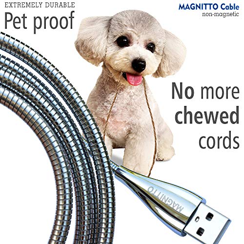 Magnitto Micro Usb Cable, Zinc Alloy Metal Braided Extra Durable Usb2.0 Sync And Charging Cord Sync For Android Phones Devices Htc Moto Lg Samsung Galaxy S7 S6 J7 Edge Note 5, Tablets, Kindle. Mp3 #TOP2