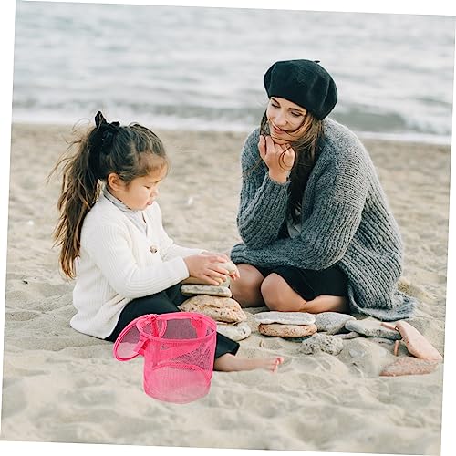 Kisangel Large Capacity Mesh Beach Bag for Portable Mesh Storage Pouch for Swim Gear Towels and Camping Essentials Lightweight and Outdoor Organizer for Beach Swimming Boating Random Color4